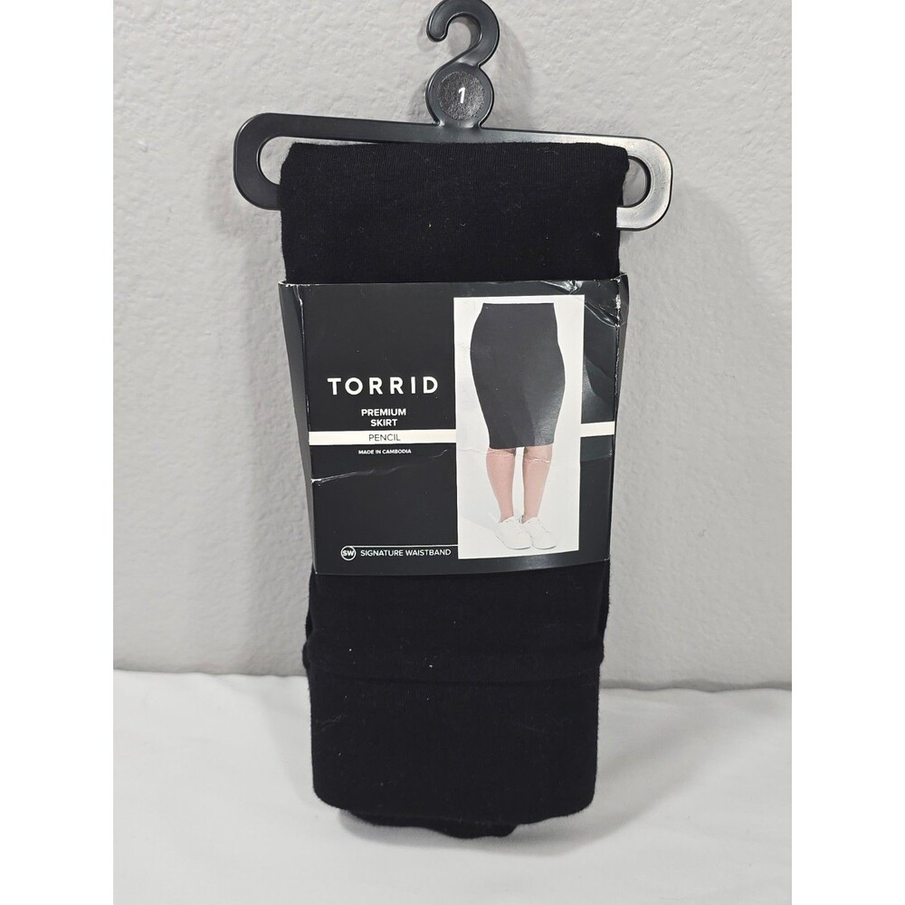 Torrid Plus size 14/16 / 1 Black pencil skirt Premium Stretch Corpcore Office BW